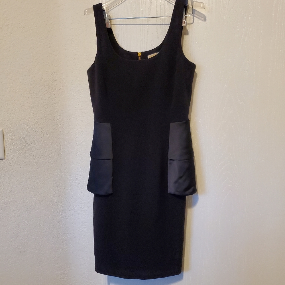 Michael Kors Black Sleeveless Dress with Ruffle